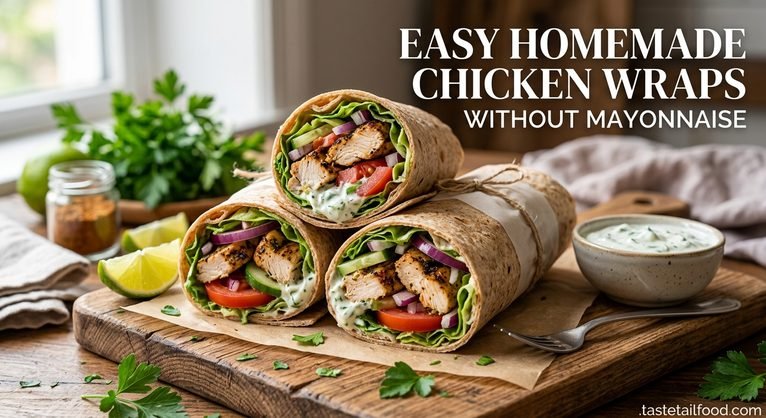 Easy Homemade Chicken Wraps Without Mayonnaise