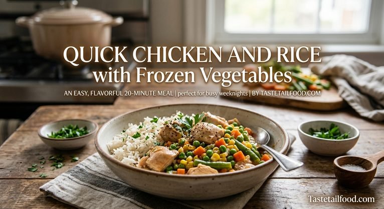Quick Chicken and Rice with Frozen Vegetables