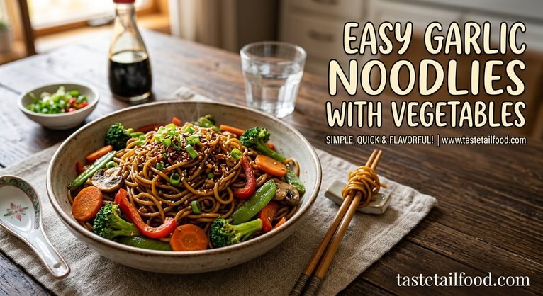 Easy Garlic Noodles with Vegetables